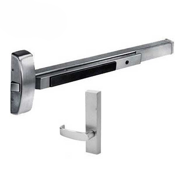 Sargent - 8815F ETL - Rim Exit Device with Trim Lever - 32D - Aluminum Finish - Passage - 36"