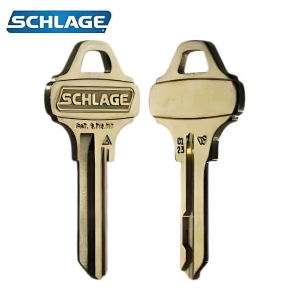 SCHLAGE SCH-35-009-C123 key blank with embossed design and C123 keyway SCHLAGE SCH-35-009-C123 key blank with embossed design and C123 keyway