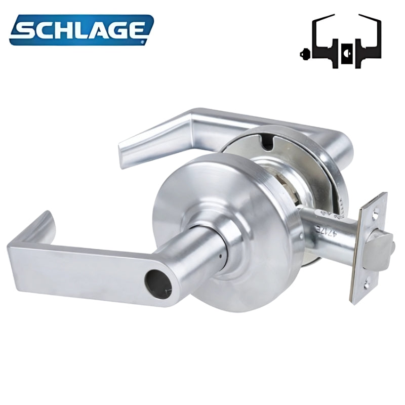 Schlage ND80LD-RHO-626 storeroom lock with Rhodes lever in satin chrome finish Schlage ND80LD-RHO-626 storeroom lock with Rhodes lever in satin chrome finish