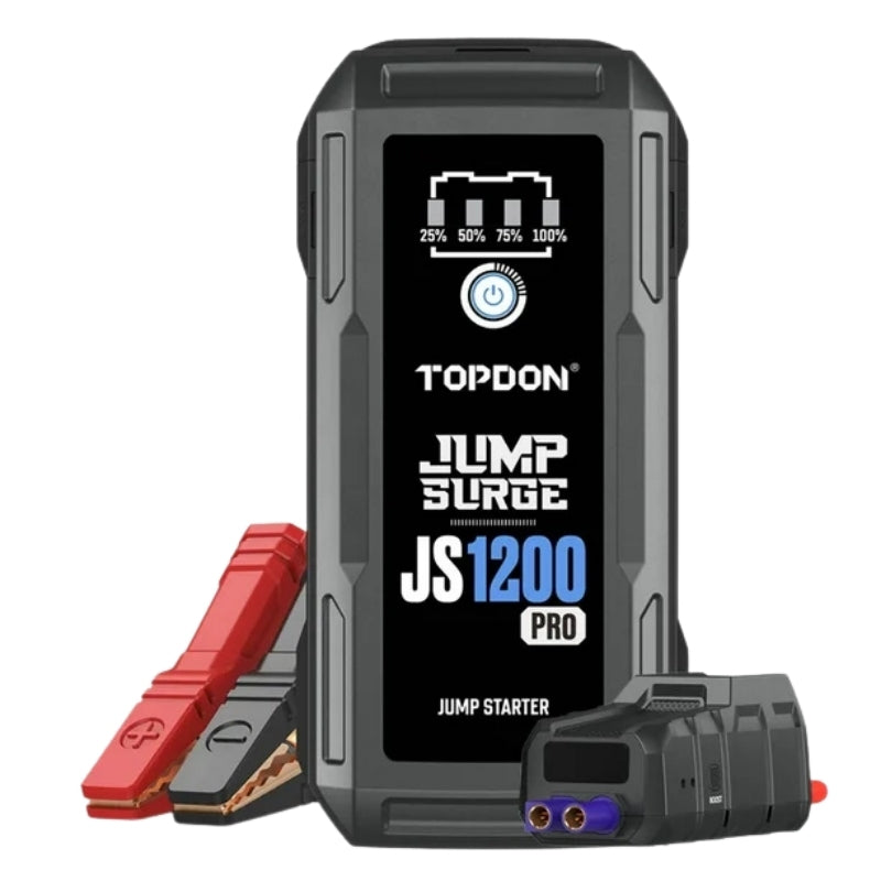 TOPDON - 1800 Peak Amp Battery Jumpstarter - Power Bank and Flashlight TOPDON - 1800 Peak Amp Battery Jumpstarter - Power Bank and Flashlight
