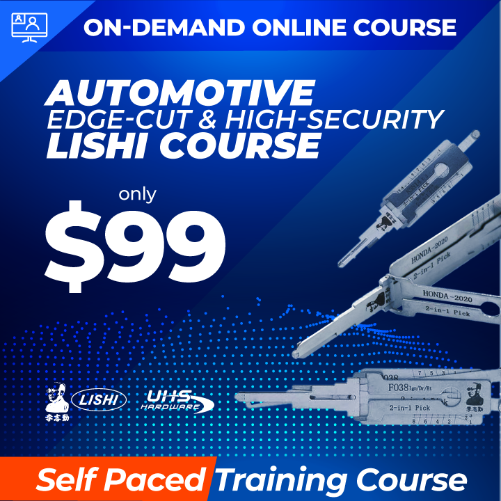 Recorded On Demand Training Automotive Edge Cut & HighSecurity Lishi