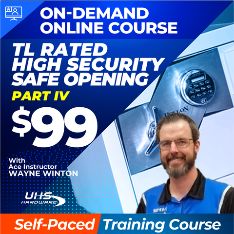 Recorded On-Demand Training - TL Rated High Security Safe Opening with ACE Instructor Wayne Winton Recorded On-Demand Training - TL Rated High Security Safe Opening with ACE Instructor Wayne Winton