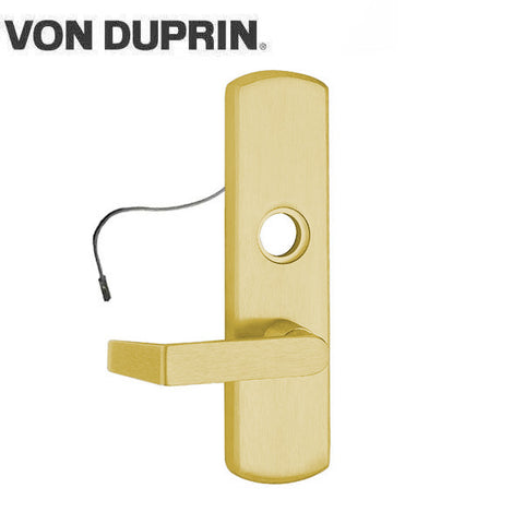 Von Duprin - E996L - 98/99 Series Exit Devices - Electrical Lever Trim - Mortise Prep - Bright Brass - Right Hand Reverse Von Duprin - E996L - 98/99 Series Exit Devices - Electrical Lever Trim - Mortise Prep - Bright Brass - Right Hand Reverse