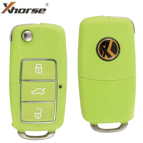 High-quality Xhorse VVDI Volkswagen B5 style remote key with wired compatibility and durable green finish High-quality Xhorse VVDI Volkswagen B5 style remote key with wired compatibility and durable green finish