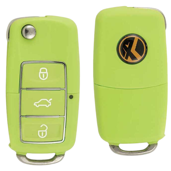 XHS-XKB504EN Xhorse VVDI Volkswagen B5 Type Universal Remote Key, Green casing, and three-button design XHS-XKB504EN Xhorse VVDI Volkswagen B5 Type Universal Remote Key, Green casing, and three-button design