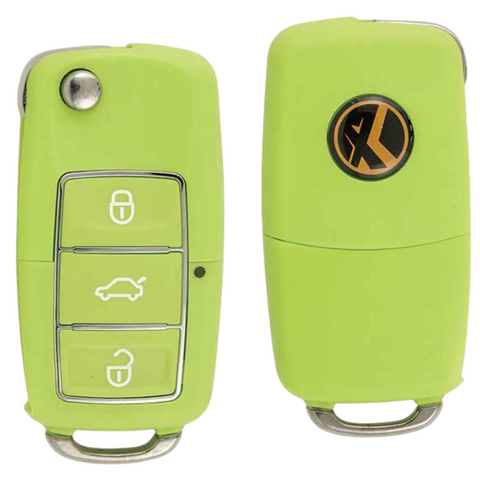 XHS-XKB504EN Xhorse VVDI Volkswagen B5 Type Universal Remote Key, Green casing, and three-button design XHS-XKB504EN Xhorse VVDI Volkswagen B5 Type Universal Remote Key, Green casing, and three-button design