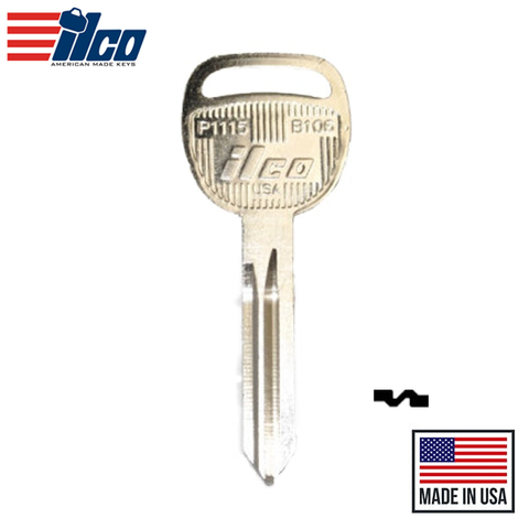 Ilco - B106 - P1115 - GM - Metal Key Blank Ilco - B106 - P1115 - GM - Metal Key Blank