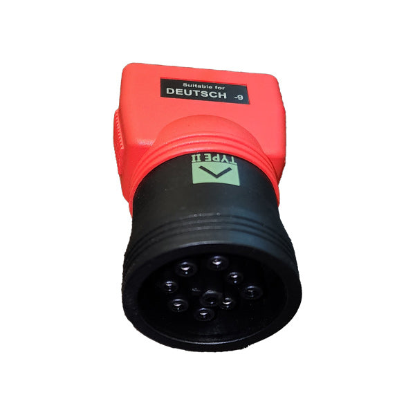 Autel - Deutsch 9-pin Adapter for use with Autel Diagnostic Machines - Works with MS906CV, MS908CV and MS909CV
