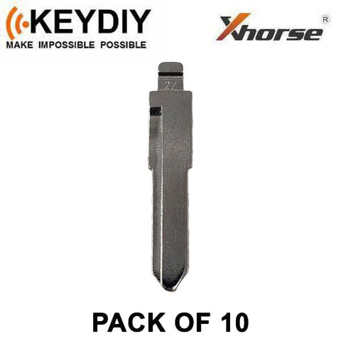 KEYDIY - MZ34 - Flip Key Blade - #27 - For Xhorse / Keydiy Universal Remote Flip Keys - Pack of 10 KEYDIY - MZ34 - Flip Key Blade - #27 - For Xhorse / Keydiy Universal Remote Flip Keys - Pack of 10