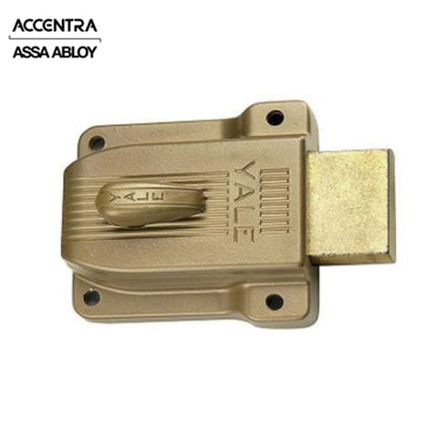 Accentra (Formerly Yale) - 112 - Heavy Duty Latchbolt Lock - Deadbolt - 5 Pin - Sprayed Brass Accentra (Formerly Yale) - 112 - Heavy Duty Latchbolt Lock - Deadbolt - 5 Pin - Sprayed Brass