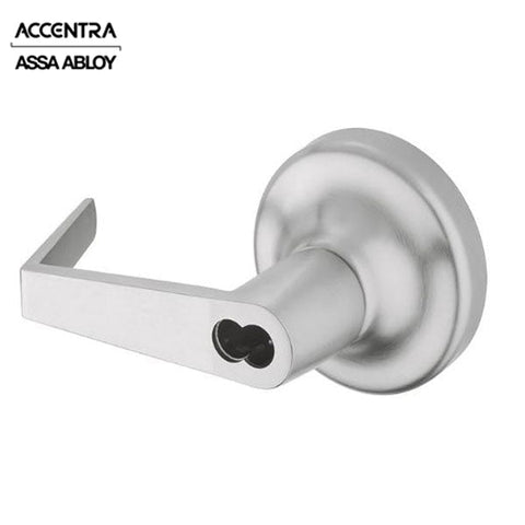 Accentra (Formerly Yale) - AU446F - Exit Device Lever Trim - Classroom - Augusta Lever - SFIC - Less Core - Satin Chrome - Grade 1 Accentra (Formerly Yale) - AU446F - Exit Device Lever Trim - Classroom - Augusta Lever - SFIC - Less Core - Satin Chrome - Grade 1