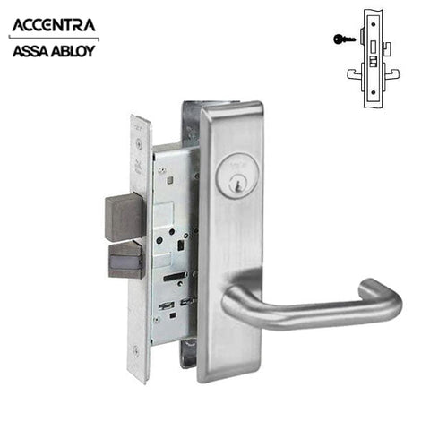 Accentra (Formerly Yale) - CRCN8822FL - Mortise Lock - Dormitory - Single Cylinder - Satin Chrome - Fire Rated - Grade 1 Accentra (Formerly Yale) - CRCN8822FL - Mortise Lock - Dormitory - Single Cylinder - Satin Chrome - Fire Rated - Grade 1