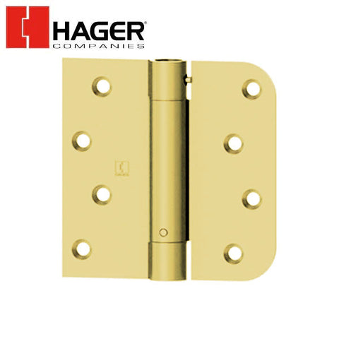 Hager - 1754 - Square by 5/8" Radius - Spring Hinge with Fasteners - 4" x 4" - Optional Finish Hager - 1754 - Square by 5/8" Radius - Spring Hinge with Fasteners - 4" x 4" - Optional Finish