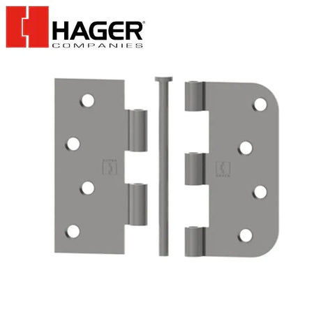 Hager - 8744 - 5-Knuckle - Square Corner by 5/8" Radius - Plain Bearing With Fasteners - Reversible - 4" x 4" - Optional Finish Hager - 8744 - 5-Knuckle - Square Corner by 5/8" Radius - Plain Bearing With Fasteners - Reversible - 4" x 4" - Optional Finish