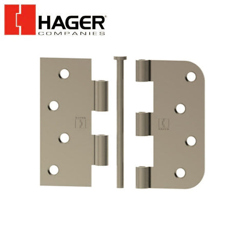 Hager - 8744 - 5-Knuckle - Square Corner by 5/8" Radius - Plain Bearing With Fasteners - Reversible - 4" x 4" - Optional Finish Hager - 8744 - 5-Knuckle - Square Corner by 5/8" Radius - Plain Bearing With Fasteners - Reversible - 4" x 4" - Optional Finish