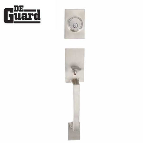 Premium Square "Lyndale" Style Design Handleset w/ Interior Knob - SS - SC1 - UHS Hardware Premium Square "Lyndale" Style Design Handleset w/ Interior Knob - SS - SC1 - UHS Hardware