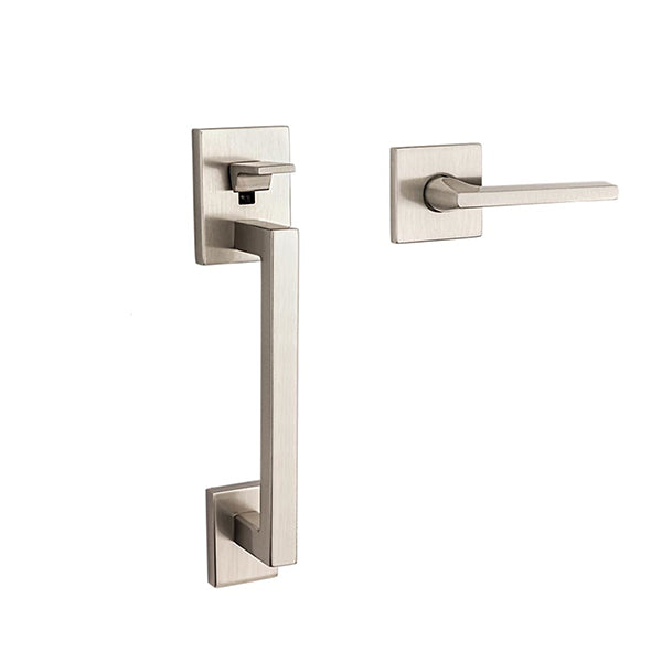 Baldwin Estate - 85390 - Minneapolis Sectional Evolved Handleset - Single Cylinder - 056 - Lifetime Satin Nickel - Grade 2 - Right Handed - UHS Hardware Baldwin Estate - 85390 - Minneapolis Sectional Evolved Handleset - Single Cylinder - 056 - Lifetime Satin Nickel - Grade 2 - Right Handed - UHS Hardware