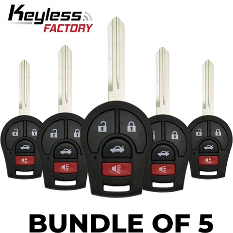 5 x 2003-2019 Nissan / 4-Button Remote Head Key / CWTWB1U751 (AFTERMARKET) - UHS Hardware 5 x 2003-2019 Nissan / 4-Button Remote Head Key / CWTWB1U751 (AFTERMARKET) - UHS Hardware