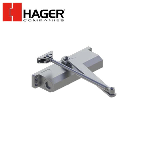 Hager - 5400 - Grade 2 Standard Duty Surface Door Closer - Adjustable Sizes 2-5 - Aluminum Hager - 5400 - Grade 2 Standard Duty Surface Door Closer - Adjustable Sizes 2-5 - Aluminum