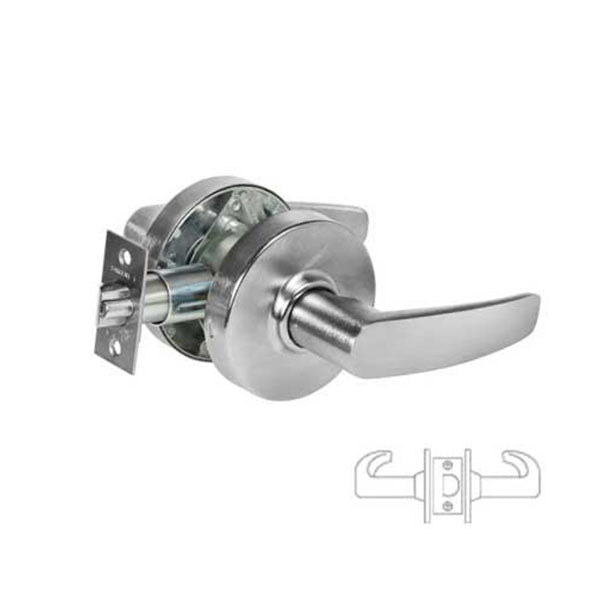 Sargent - 10U15 - Mechanical Cylindrical Lock - L Rose / B Lever - Non Keyed - Passage - 26D - Satin Chrome Plated - Grade 1 - UHS Hardware