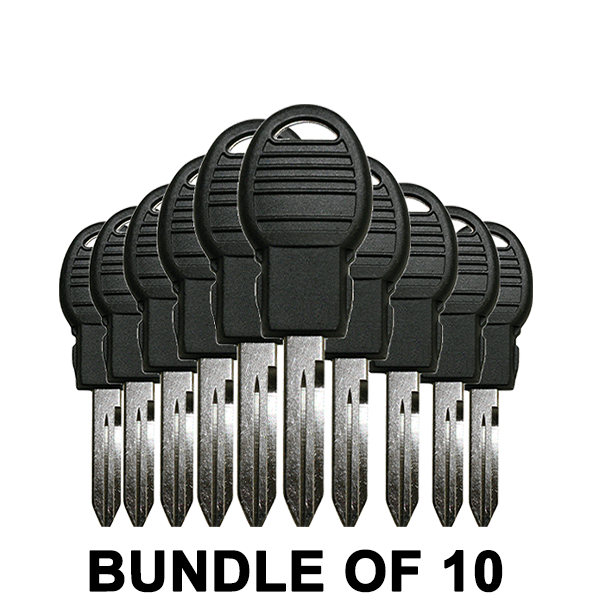 10 x 2008-2019 Chrysler Dodge Jeep Y170 Transponder POD Keys (BUNDLE of 10) - UHS Hardware