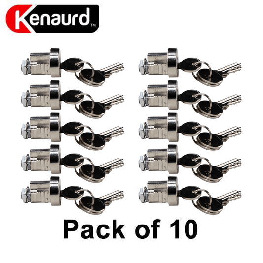 10 x USPS Mailbox Locks - Counter-Clockwise - HL1 Keyway - Keyed Different - US14 Bright Nickel (Pack of 10) - UHS Hardware