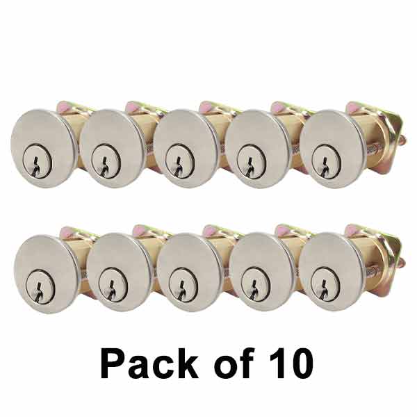 10 x Premium Rim Cylinders - 26D Satin Chrome - SC1 - UHS Hardware 10 x Premium Rim Cylinders - 26D Satin Chrome - SC1 - UHS Hardware