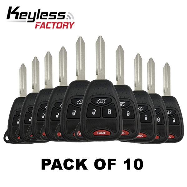 2004-2018 Chrysler Dodge Jeep / 4-Button Remote Head Key / OHT692427AA (Bundle of 10) - UHS Hardware 2004-2018 Chrysler Dodge Jeep / 4-Button Remote Head Key / OHT692427AA (Bundle of 10) - UHS Hardware