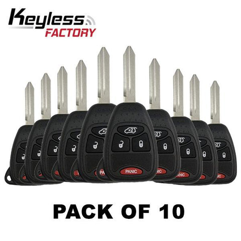 2004-2018 Chrysler Dodge Jeep / 4-Button Remote Head Key / OHT692427AA (Bundle of 10) - UHS Hardware 2004-2018 Chrysler Dodge Jeep / 4-Button Remote Head Key / OHT692427AA (Bundle of 10) - UHS Hardware