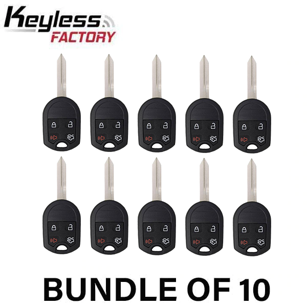 2000-2017 Ford Lincoln Mercury / 4-Button Remote Head Key / OUC6000022 / (AFTERMARKET) (BUNDLE OF 10) - UHS Hardware 2000-2017 Ford Lincoln Mercury / 4-Button Remote Head Key / OUC6000022 / (AFTERMARKET) (BUNDLE OF 10) - UHS Hardware
