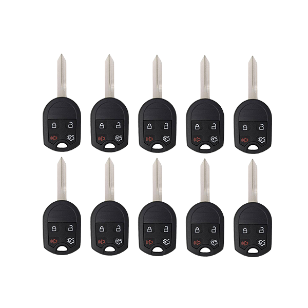 2000-2017 Ford Lincoln Mercury / 4-Button Remote Head Key / OUC6000022 / (AFTERMARKET) (BUNDLE OF 10) - UHS Hardware 2000-2017 Ford Lincoln Mercury / 4-Button Remote Head Key / OUC6000022 / (AFTERMARKET) (BUNDLE OF 10) - UHS Hardware