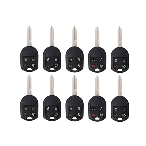 2000-2017 Ford Lincoln Mercury / 4-Button Remote Head Key / OUC6000022 / (AFTERMARKET) (BUNDLE OF 10) - UHS Hardware 2000-2017 Ford Lincoln Mercury / 4-Button Remote Head Key / OUC6000022 / (AFTERMARKET) (BUNDLE OF 10) - UHS Hardware