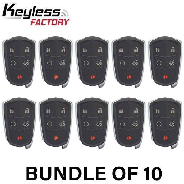 2014-2019 Cadillac / 5-Button Smart Key / PN: 13580811 / HYQ2AB (AFTERMARKET) (BUNDLE OF 10) - UHS Hardware 2014-2019 Cadillac / 5-Button Smart Key / PN: 13580811 / HYQ2AB (AFTERMARKET) (BUNDLE OF 10) - UHS Hardware