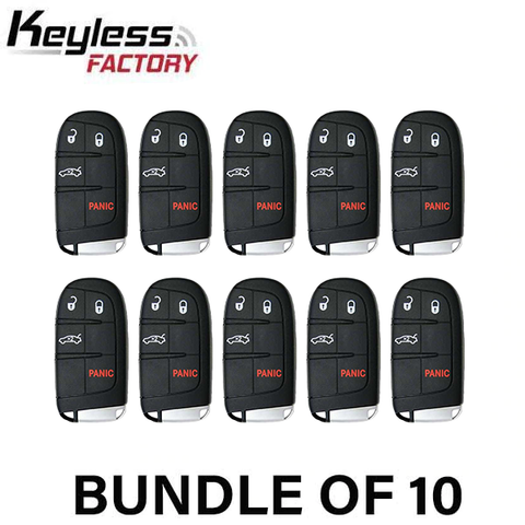 2015-2021 Dodge Chrysler / 4-Button Smart Key / PN: 68394196AA / M3M-40821302 (AFTERMARKET) (BUNDLE OF 10) - UHS Hardware 2015-2021 Dodge Chrysler / 4-Button Smart Key / PN: 68394196AA / M3M-40821302 (AFTERMARKET) (BUNDLE OF 10) - UHS Hardware