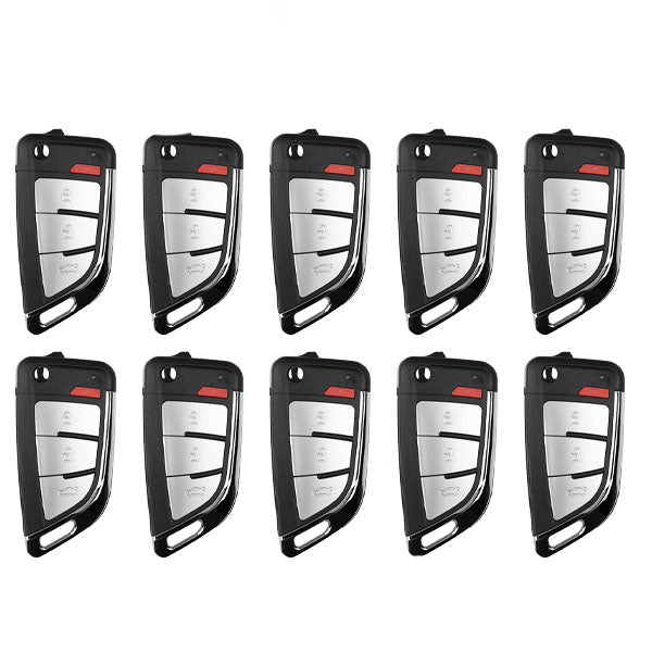 Xhorse - Knife Style / 4-Button Universal Remote Flip Key for VVDI Key Tool (Wired) (Pack of 10) - UHS Hardware Xhorse - Knife Style / 4-Button Universal Remote Flip Key for VVDI Key Tool (Wired) (Pack of 10) - UHS Hardware