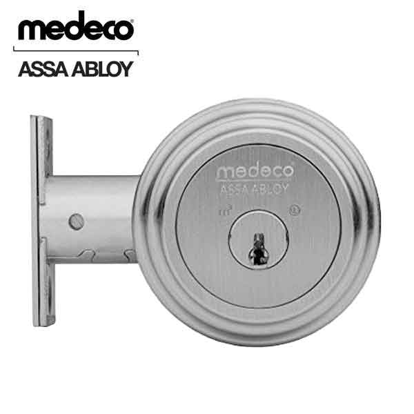 Medeco Maxum Residential BiAxial - Single Deadbolt - Backset 2-3-8" - 19 - Satin Nickel - UHS Hardware Medeco Maxum Residential BiAxial - Single Deadbolt - Backset 2-3-8" - 19 - Satin Nickel - UHS Hardware