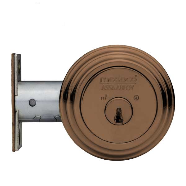 Medeco - Maxum Commercial Deadbolt - M3 - Single Cylinder - Pinned 6-Pin - 2-3/8" Backset - 24 - Dark Bronze - DLT Keyway - UHS Hardware Medeco - Maxum Commercial Deadbolt - M3 - Single Cylinder - Pinned 6-Pin - 2-3/8" Backset - 24 - Dark Bronze - DLT Keyway - UHS Hardware