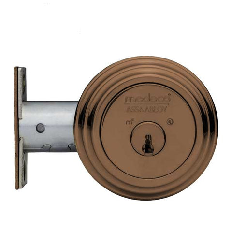 Medeco - Maxum Commercial Deadbolt - M3 - Single Cylinder - Pinned 6-Pin - 2-3/8" Backset - 24 - Dark Bronze - DLT Keyway - UHS Hardware Medeco - Maxum Commercial Deadbolt - M3 - Single Cylinder - Pinned 6-Pin - 2-3/8" Backset - 24 - Dark Bronze - DLT Keyway - UHS Hardware