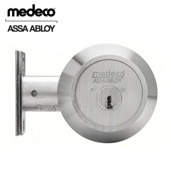 Medeco - 11TR603 - Maxum Residential - M3 - Single Deadbolt - 2-3/8" Backset - Satin Nickel - DLT Keyway - Grade 1 - UHS Hardware Medeco - 11TR603 - Maxum Residential - M3 - Single Deadbolt - 2-3/8" Backset - Satin Nickel - DLT Keyway - Grade 1 - UHS Hardware