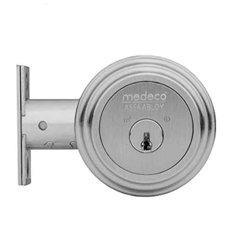 Medeco Maxum Residential BiAxial - Single Deadbolt - Backset 2-3-8" - 19 - Satin Nickel - UHS Hardware Medeco Maxum Residential BiAxial - Single Deadbolt - Backset 2-3-8" - 19 - Satin Nickel - UHS Hardware