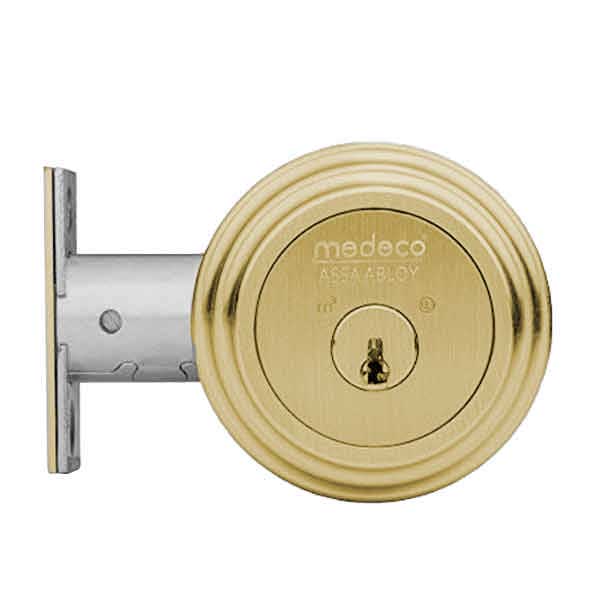 Medeco - 11TR624 - Maxum M3 Residential Deadbolt Lock - Dbl Cylinder - 2-1/4"Backset - 5 Pin - 05 - Bright Brass - UHS Hardware Medeco - 11TR624 - Maxum M3 Residential Deadbolt Lock - Dbl Cylinder - 2-1/4"Backset - 5 Pin - 05 - Bright Brass - UHS Hardware