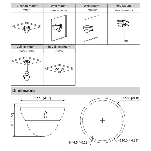 Dahua / IP Camera / 5MP Dome / 2.7 mm to 13.5 mm Motorized Vari-focal Lens / WDR / IP67 / IK10 / Starlight / 5 Year Warranty / DH-N53AM5Z - UHS Hardware Dahua / IP Camera / 5MP Dome / 2.7 mm to 13.5 mm Motorized Vari-focal Lens / WDR / IP67 / IK10 / Starlight / 5 Year Warranty / DH-N53AM5Z - UHS Hardware