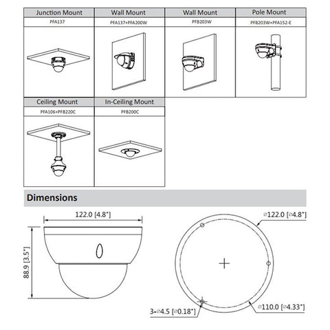 Dahua / IP Camera / 5MP Dome / 2.7 mm to 13.5 mm Motorized Vari-focal Lens / WDR / IP67 / IK10 / Starlight / 5 Year Warranty / DH-N53AM5Z - UHS Hardware Dahua / IP Camera / 5MP Dome / 2.7 mm to 13.5 mm Motorized Vari-focal Lens / WDR / IP67 / IK10 / Starlight / 5 Year Warranty / DH-N53AM5Z - UHS Hardware