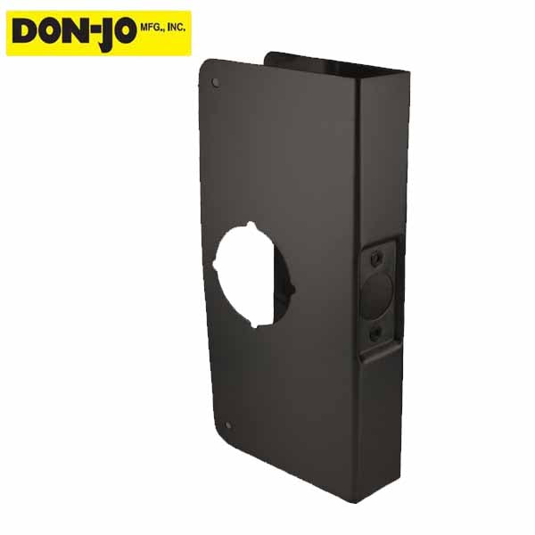 Don-Jo Wrap Plate #12 - Oil Rubbed Bronze - 2-3/4" - 1-3/4" Doors (12-10B-CW) - UHS Hardware Don-Jo Wrap Plate #12 - Oil Rubbed Bronze - 2-3/4" - 1-3/4" Doors (12-10B-CW) - UHS Hardware