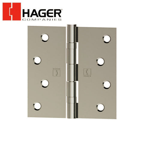 Hager - BB1741 - 5-Knuckle - Square Corner - Ball Bearing Hinges With Fasteners - Optional Size - Optional Finish Hager - BB1741 - 5-Knuckle - Square Corner - Ball Bearing Hinges With Fasteners - Optional Size - Optional Finish