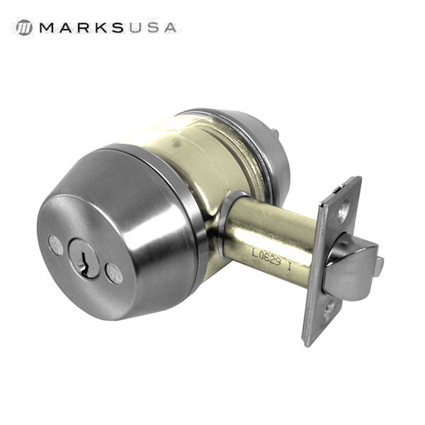Marks USA -145M - Commercial Deadlatch - Dbl Cylinder- 2 3/4" Backset - 32D - Satin Stainless - Grade 1 - UHS Hardware Marks USA -145M - Commercial Deadlatch - Dbl Cylinder- 2 3/4" Backset - 32D - Satin Stainless - Grade 1 - UHS Hardware