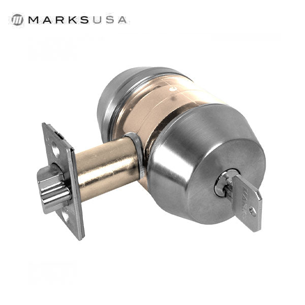 Marks USA -145M - Commercial Deadlatch - Dbl Cylinder- 2 3/4" Backset - 32D - Satin Stainless - Grade 1 - UHS Hardware Marks USA -145M - Commercial Deadlatch - Dbl Cylinder- 2 3/4" Backset - 32D - Satin Stainless - Grade 1 - UHS Hardware