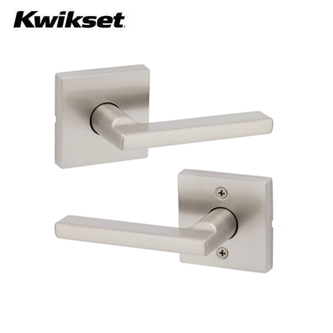 Kwikset - Halifax Lever Set - Square Rose - Optional Finish - Optional Function - SmartKey Technology - Grade 2 Kwikset - Halifax Lever Set - Square Rose - Optional Finish - Optional Function - SmartKey Technology - Grade 2