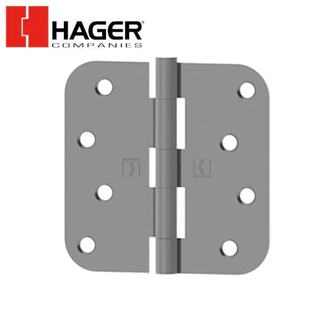 Hager - RC1841 - 5-Knuckle - Round Corner 5/8" Radius - Plain Bearing With Fasteners - 4" x 4" - Optional Finish Hager - RC1841 - 5-Knuckle - Round Corner 5/8" Radius - Plain Bearing With Fasteners - 4" x 4" - Optional Finish