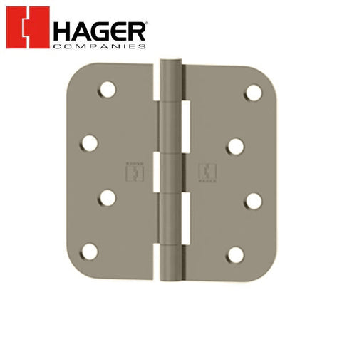 Hager - RC1841 - 5-Knuckle - Round Corner 5/8" Radius - Plain Bearing With Fasteners - 4" x 4" - Optional Finish Hager - RC1841 - 5-Knuckle - Round Corner 5/8" Radius - Plain Bearing With Fasteners - 4" x 4" - Optional Finish